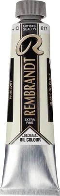 Image de Rembrandt peinture à l'huile tube 40 ml blanc perle 817