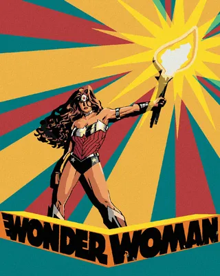 Produktbild von Zuty - Malen nach Zahlen - WONDER WOMAN UND KIEN PLAKAT, 40x50 cm, mit Keilrahmen (bereits gespannt)