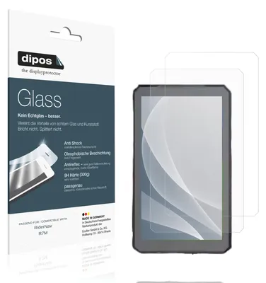 Produktbild von 2x Schutzfolie für RiderNav R7M matt - Anti-Shock 9H Folie dipos Glass Kunststoffglas