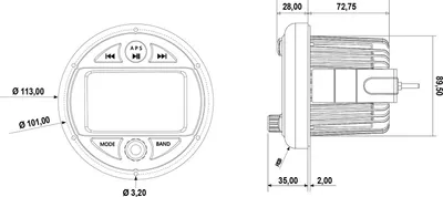 Image de Récepteur multimédia marin ESX VISION VMR301