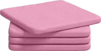 Image de vidaXL Coussins de siège, lot de 4, tissu rose, 40 x 40 x 3 cm