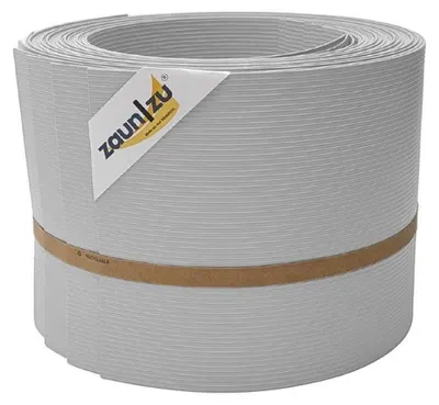 Produktbild von Sichtschutzstreifen PP zaun|zu RILLE 10x Einzelstreifen 2,55m für Doppelstabzaun Lichtgrau, 10 x 2,55m