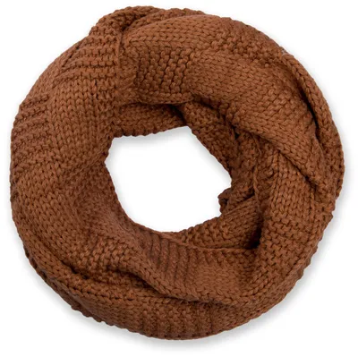 Produktbild von styleBREAKER Uni Strick Loop Schal mit Patentmuster, Uni Feinstrick Schlauchschal, Winter Strickschal 01018152