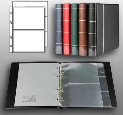 Produktbild von Prophila Collection Banknoten-Album (schwarz) mit 20 Hüllen für 50 Banknoten