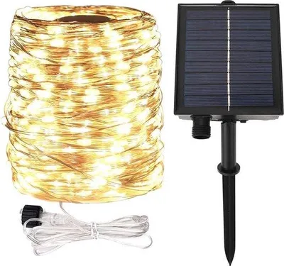 Immagine prodotto di Luci decorative solari 200 piedi, 600 LED, luce bianca calda, impermeabili