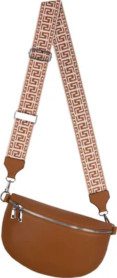 Produktbild von Bauchtasche XL (7707) Umhängetasche Crossbody-Bag Kunstleder Italy-Design BROWN