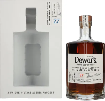 Produktbild von Dewar's 27 Years Old Double Double Aged Blended Scotch Whisky 46% Vol. 0,5l in Geschenkbox