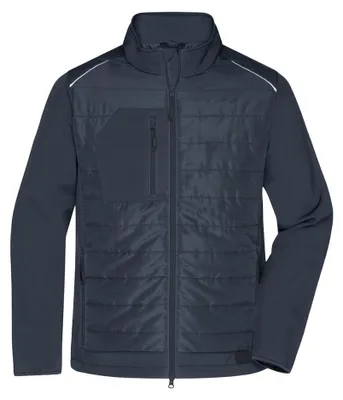 Productafbeelding van James and Nicholson - Hybride jas voor heren, model LT3189 (3XL) (koolzwart)