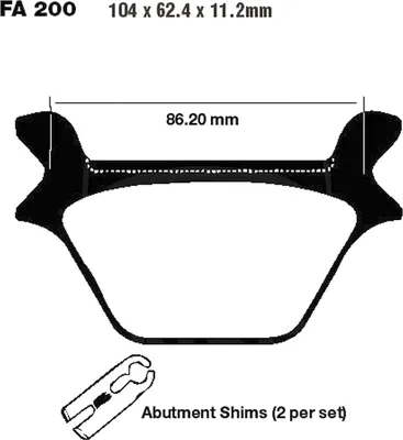 Produktbild von Bremsbeläge Hinterrad für Harley Davidson FXDL 1340 Dyna Glide Low Rider Baujahr 1993-1998 Bremsklotz von EBC - Neu