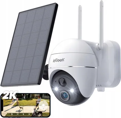 Zdjęcie produktu dla ieGeek Zewnętrzna kamera monitoringowa 2K z akumulatorem zewnętrznym IP HD