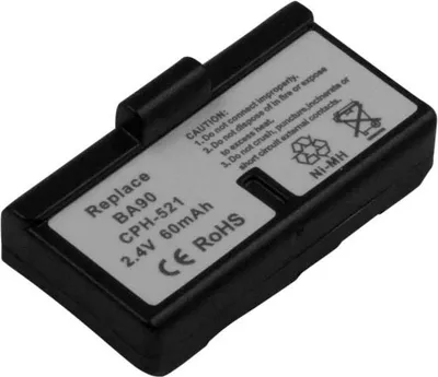 Produktbild von Avizar, Sennheiser BA90 Headset-Akku 2,4 V 60 mAh NiMH, Schwarz