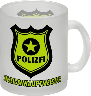 Produktbild von POLIZFI Anzeigenhauptmeister Glas Tasse