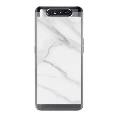 Produktbild von MuchoWow® Handyhülle Schutzhülle Hülle für Samsung Galaxy A80 Marmor - Strukturiert - Weiß - Grau - Stein - Marmoroptik Silikon Softcase Handy Hülle - Schutzdeckel