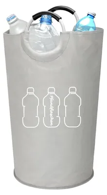 Produktbild von Flaschensammler & Wäschesammler 90L – faltbare Pfandtonne mit Aluminiumgriffen & wasserabweisender PE-Beschichtung – stabiler Wäschekorb für Pfandflaschen, Bad, Balkon & Schlafzimmer