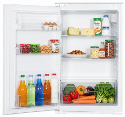 Produktbild von SCHOEPF KSE510-1 Einbaukühlschrank / Vollraum / 129 L / Schlepptüre / 89cm / LED-Beleuchtung / Einbau / E, KI-generiertes Bild