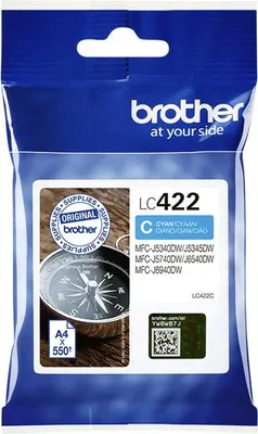 Produktbild von Brother LC422C, Cyan, 1 Stück(e), 550 Seiten, Einzelpackung