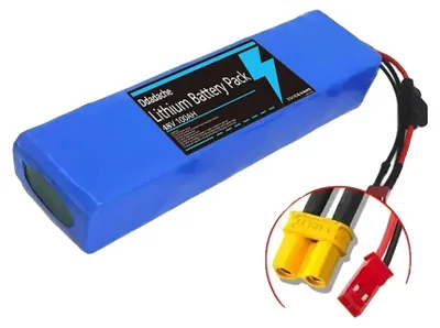 Obrázek produktu pro Lithium-iontová baterie, vysoká kapacita 100 000 mAh, konfigurace 48 V, konektory XT30-JST