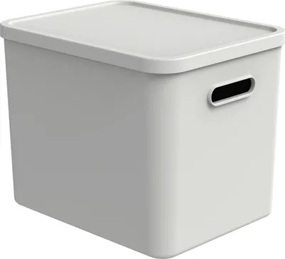 Obrázok produktu pre Úložný box - 27 litrov - biely - plastový - s vekom