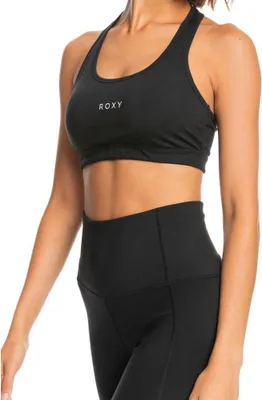 Produktbild von Roxy Sport-BH Back to You True Black Größe S atmungsaktiv mit mittlerer Unterstützung