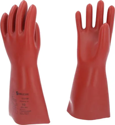 Isolierende Elektriker-Schutzhandschuhe, Latex, Gr. 10, rot, 1 Paar
