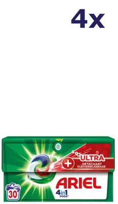 Produktbild von 4x Ariël Pods 4in1 - 30sc699gr - +ultra vlekverwijderaar wasmiddel