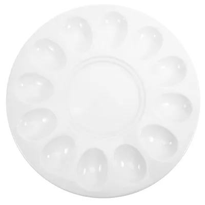 Melamin-Eierplatte, 29,8 cm, für Vorspeisen, weiß