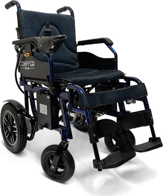 Produktbild von Elektrorollstuhl, elektrischer Rollstuhl, leicht, faltbar, blau, COMFYGO X-6, bis zu 16km, 12Ah Lithium-Ionen Batterie, Elektrorollstuhl faltbar,