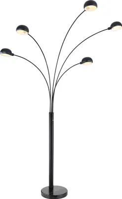 Produktbild von Globo Lighting Stehleuchte Metall schwarz, 5x E14