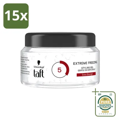 Obrázok produktu pre 15 kusov gélu na styling Taft Extreme Freezing – pre dokonalú fixáciu – 200 ml – balenie