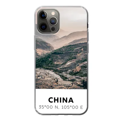 Produktbild von MuchoWow® Handyhülle Schutzhülle Hülle für iPhone 12 Pro China - Berge - Asien - Sommer Silikon Softcase Handy Hülle - Abdeckung