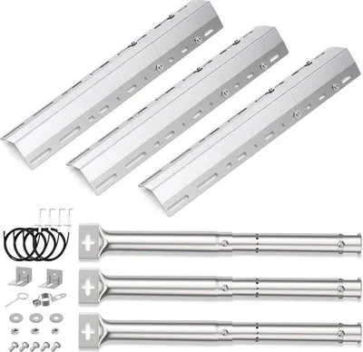 Immagine prodotto di Copertura regolabile per barbecue 30-72 cm, acciaio inossidabile, per il campeggio, 3 pezzi