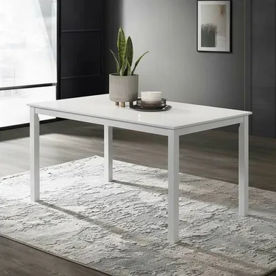 Immagine prodotto di Tavolo rettangolare bianco opaco laccato Dori 140x80x74H