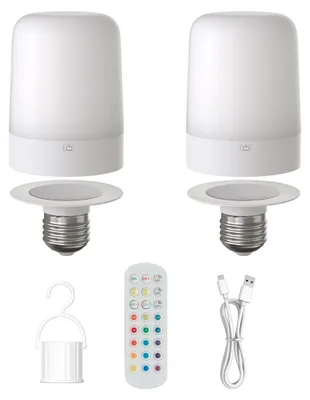 Produktbild von LED Schrankleuchte Weiß Kabellos Zylinder RGBCW 2er-Pack