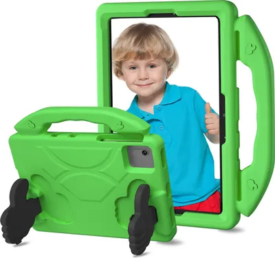 Produktbild von Kinder Schutzhülle für Lenovo Tab M11 2023 TB-330FU/Xiaoxin Pad 2024 11" TB-331FC, Leicht EVA-Schaum mit Griff Ständer Hülle Grün