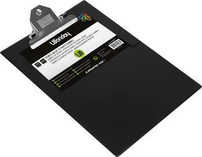 Produktbild von Wonday Klemmbrett DIN A4 PVC-Folienüberzug schwarz
