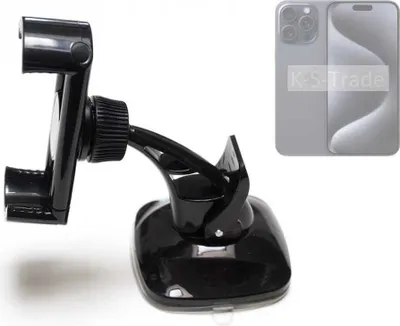 Produktbild von K-S-Trade kompakte Handy-Halterung Windschutzscheibe kompatibel mit Apple iPhone Pro Max Armaturenbrett schwarz Autohalterung KFZ Halter