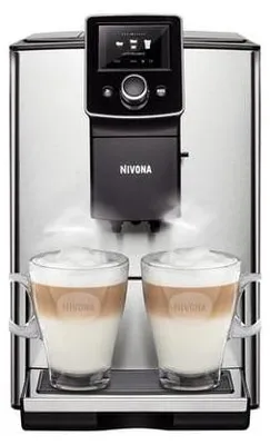 Produktbild von Nivona NICR 825, Espressomaschine, 1,8 l, Kaffeebohnen, Eingebautes Mahlwerk, 1465 W, Schwarz, Satinierter Stahl