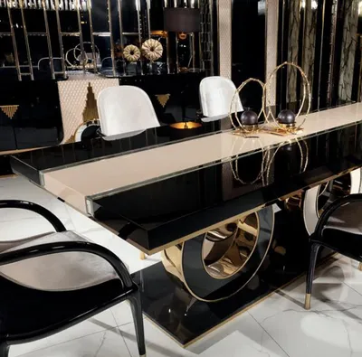 Produktbild von Esstisch Tisch Esszimmer Wohnzimmer Luxus Design Essgruppe Garnitur Modern Neu