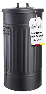Produktbild von BUTLERS Mülltonne Oskar ZINC