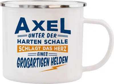 Produktbild von Echter Kerl Emaille Kaffeetasse Kaffeebecher Axel