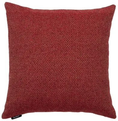 Dekokissenbezug Fischgrät rot 43x43 cm Wolloptik