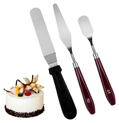 Produktbild von 3-teiliges Kuchen-Spachtel-Set aus Edelstahl