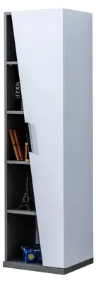 Image de Bibliothèque moderne Designer Gris-blanc Étagère en bois pour chambre d'enfant