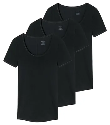 Produktbild von Schiesser 3er Pack Personal Fit Unterhemd / Shirt Kurzarm Atmungsaktiv und feuchtigkeitsregulierend, Ohne Seitennähte für hohen Komfort, Weicher, elastischer Single Jersey