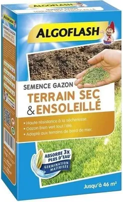 Obrázek produktu pro Travní semeno pro suchá, slunná stanoviště AlgoFlash, 1 kg, odolné vůči suchu, vhodné pro slunné plochy