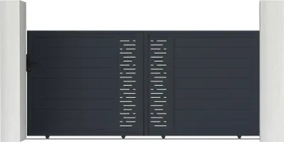 Produktbild von Schiebetor aus aluminium 3,5m ARLBERG H.160cm grau