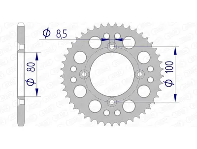 Produktbild von AFAM Kettenrad Alu Standard - 420