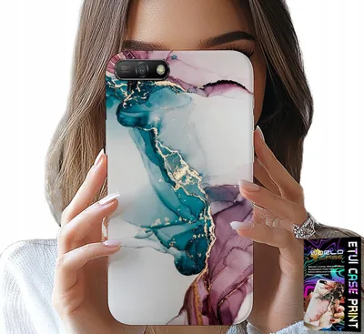 Zdjęcie produktu dla Etui Do Huawei Y6 2018 - Elegancki Marmurek Modny Kobiecy Case