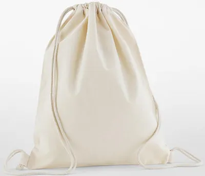Produktbild von Westford Mill W160 | Organic Baumwolle InCo. Gymsac Turnbeutel - Farbe: Natural - Größe: 37 x 46 cm