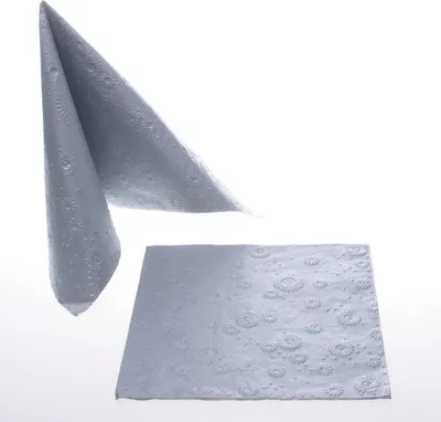 Produktbild von Serviette "Uni" - 33 x 33 cm - silber - 24025